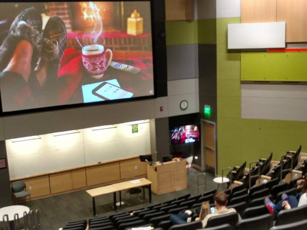 13001 CGSO students watching Elf the movie